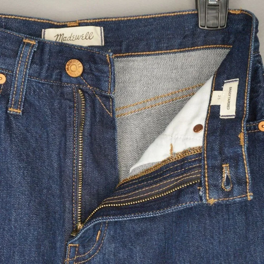 New Madewell Women's Jeans High Waisted Baggy Tapered in Dressler Wash size 25 - Picture 11 of 12